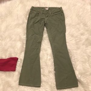 True Religion Green Flare Leg Pants 🍏